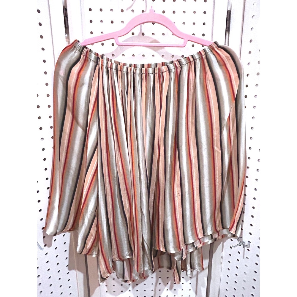 HOTEL PARTICULIER Off The Shoulder Striped‎ Blouse Top Women's Size S